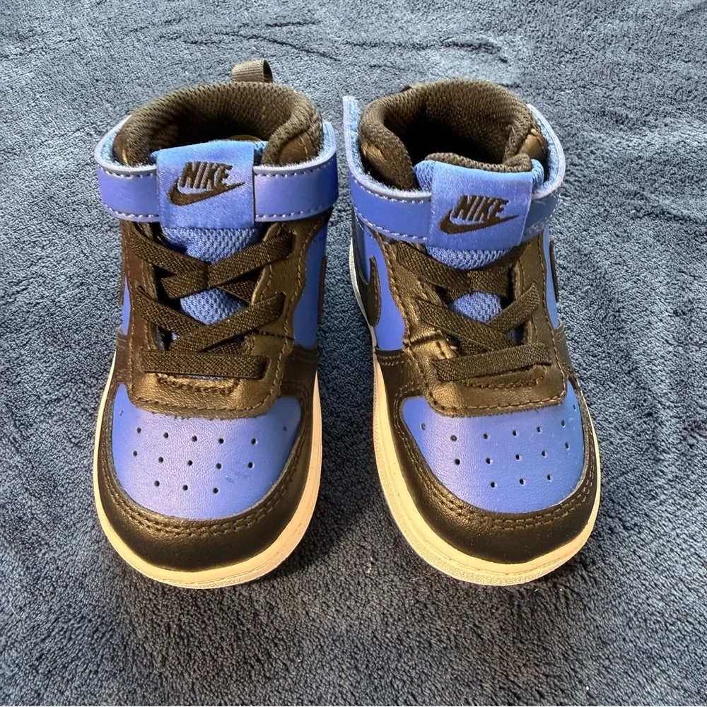 Nike‎ Court Borough Mid 2 6C Toddler Blue Black CD7784-404 NIB